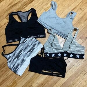 ❌sold❌(5)bundle crop tops Calvin Klein and Lucky Brand and more Sports Bras Set